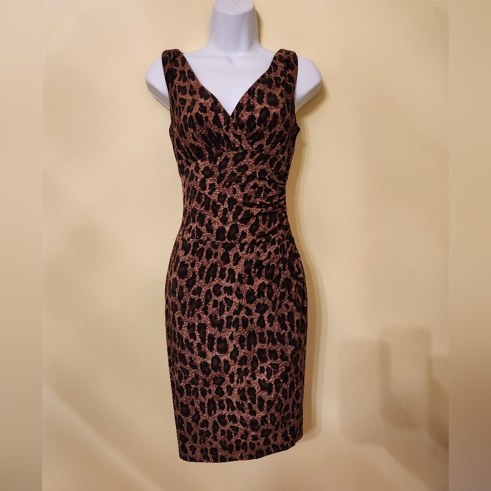 Animal print sheath dress